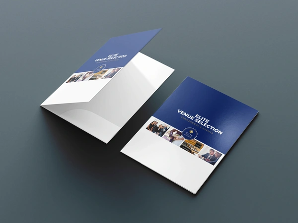 Mock up of a presentation folder